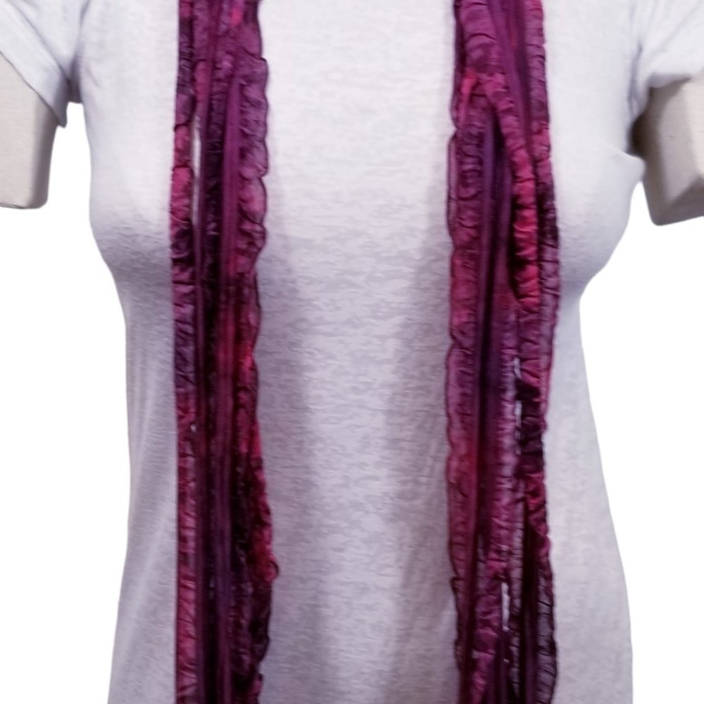 Red Purple Flutter Scarf Lightweight Women Accessory Multiwear